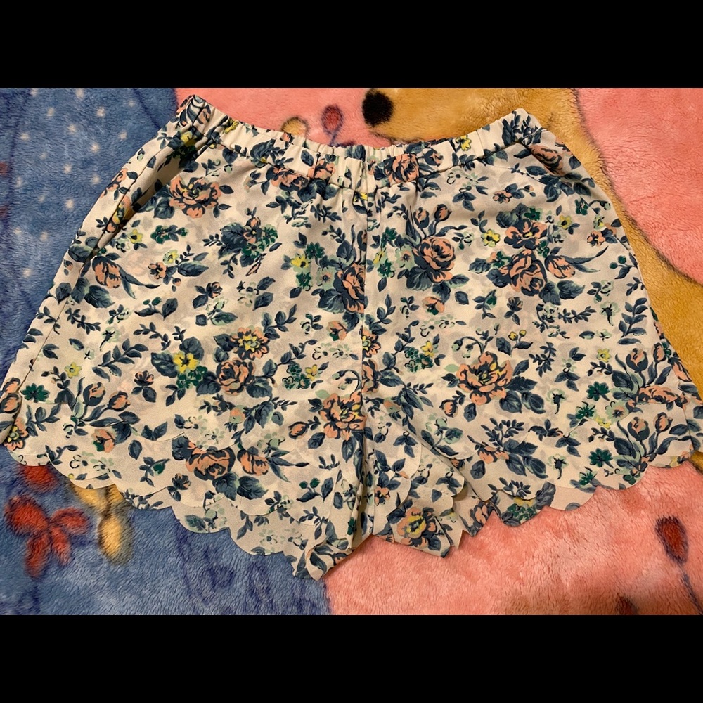 Scalloped pajama shorts Anthropologie